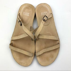 Eileen Fisher Strappy Slide Slip On Sandals